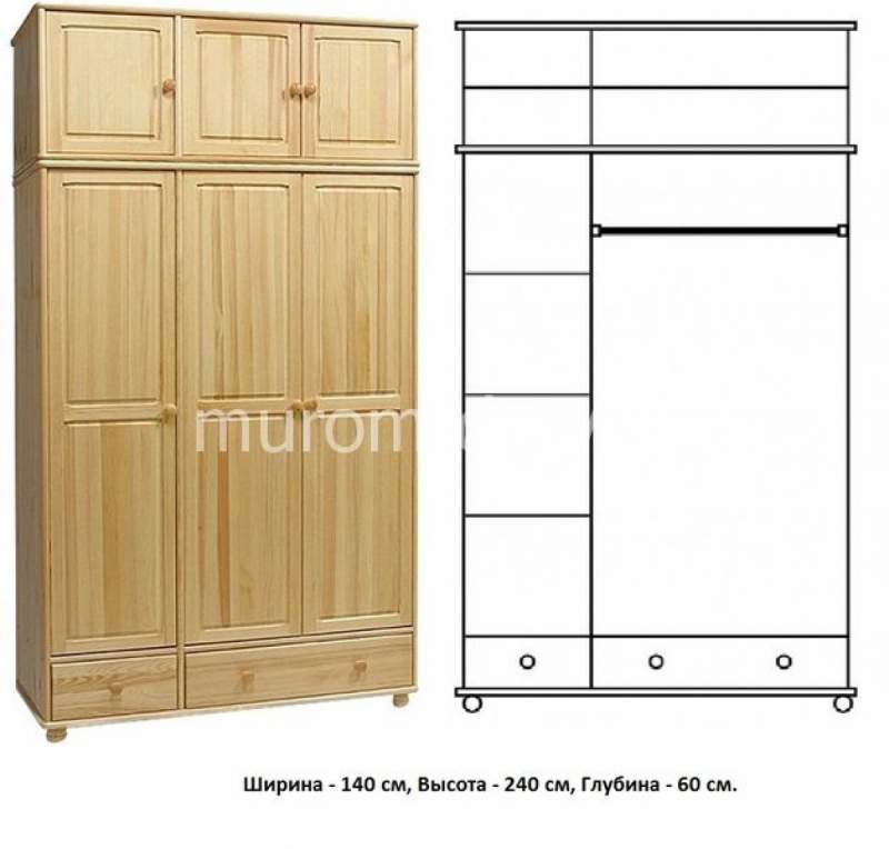 Шкаф в спальню Витязь 127